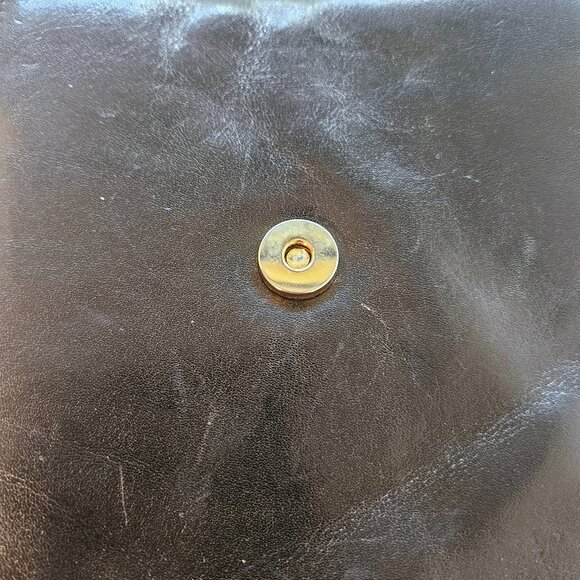 Brahmin Tuscan Black & Brown Leather Croc Embossed Crossbody Bag - Picture 8 of 13